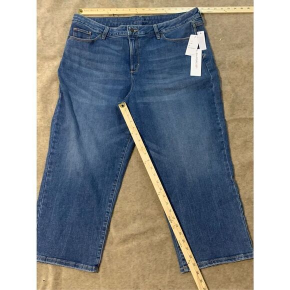NEW WITH TAGS Liz Claiborne  blue Jean Crop Capris Pants NWT size 18 - Picture 8 of 8